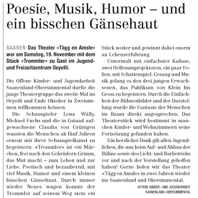 POESIE, MUSIK, HUMOR – UND EIN BISSCHEN GÄNSEHAUT