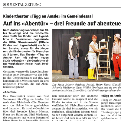 Auf ins «Abentür» – drei  Freunde auf abenteuerlicher Reise